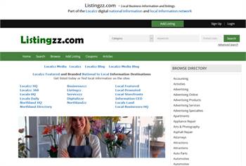Listingzz.com  - National to local business and information listings.